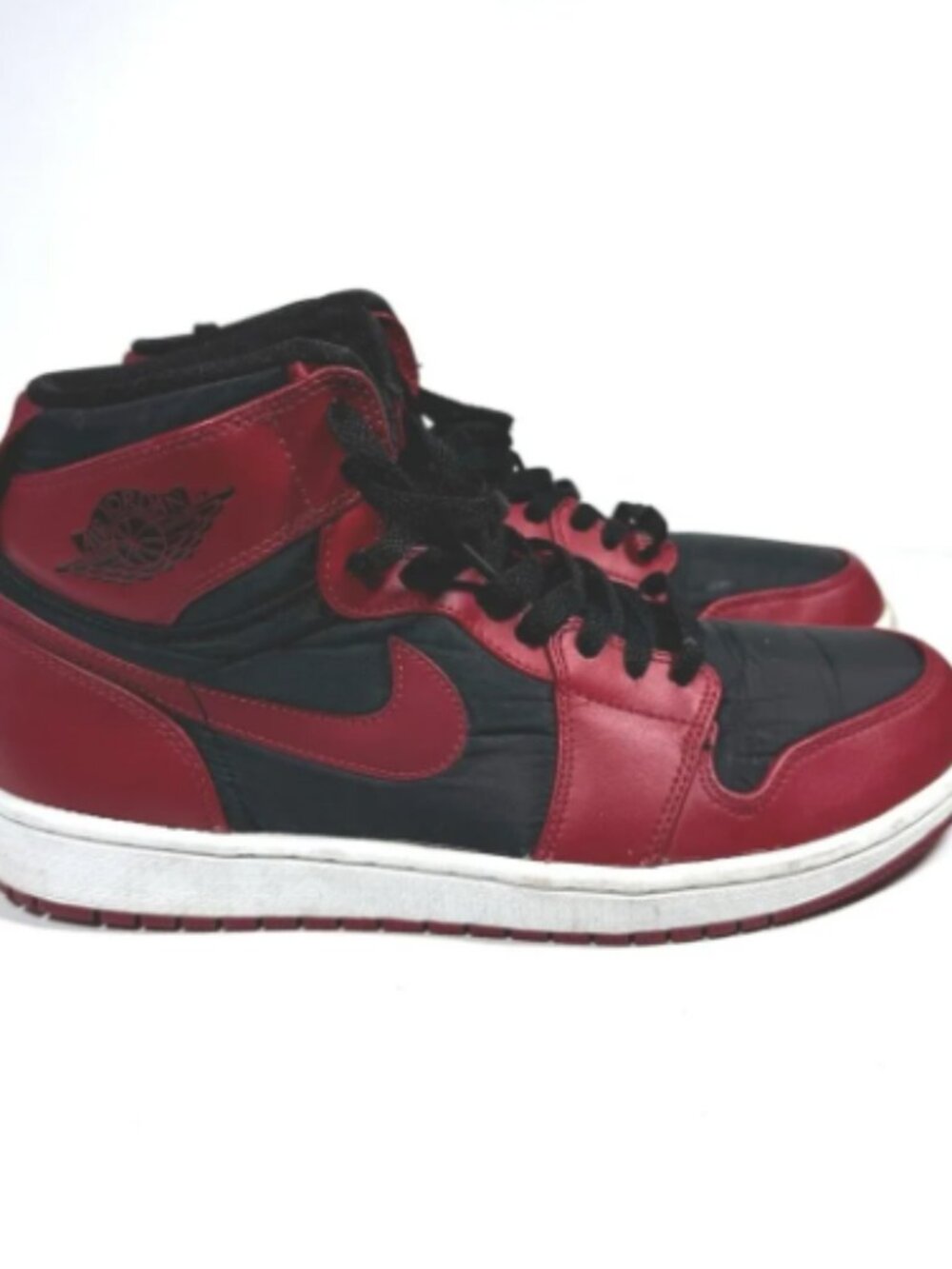 Nike Air Jordan 1 Black Red Hi Top 342132-002 Men's 10 44 Streetwear